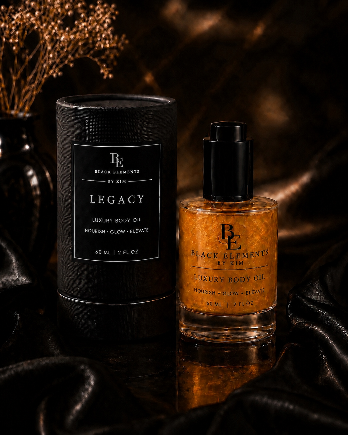 Black Elements by Kim Luxury Body Oil
