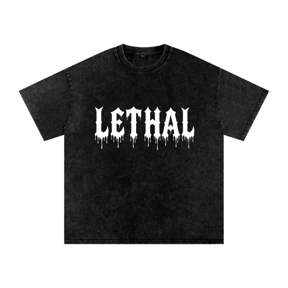 Black snow washed oversized cotton T-shirt for BLK Elements apparel