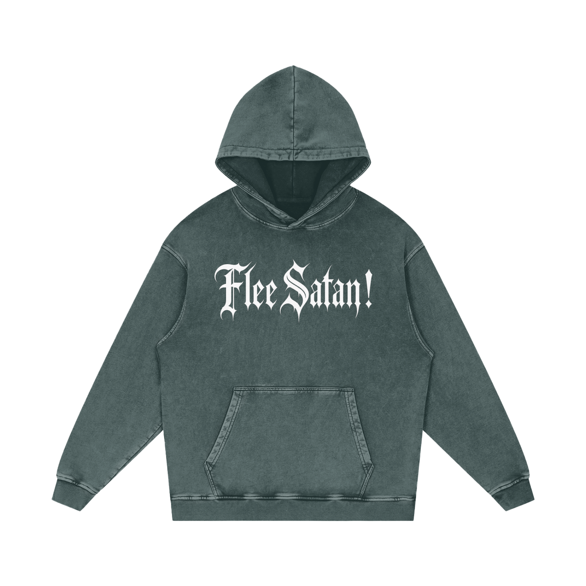 Snow Washed Loose Cotton Hoodie