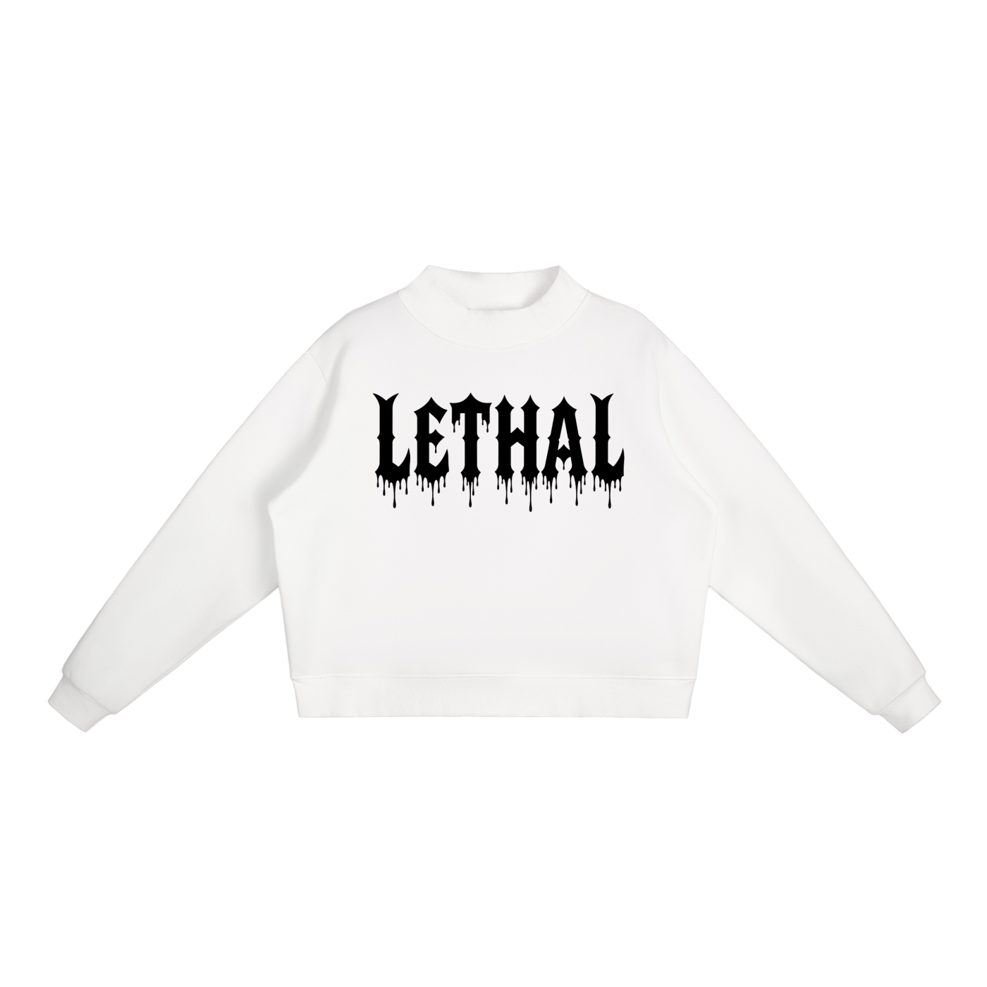 Essential Fleece Mock-Neck Crew Sweatshirt