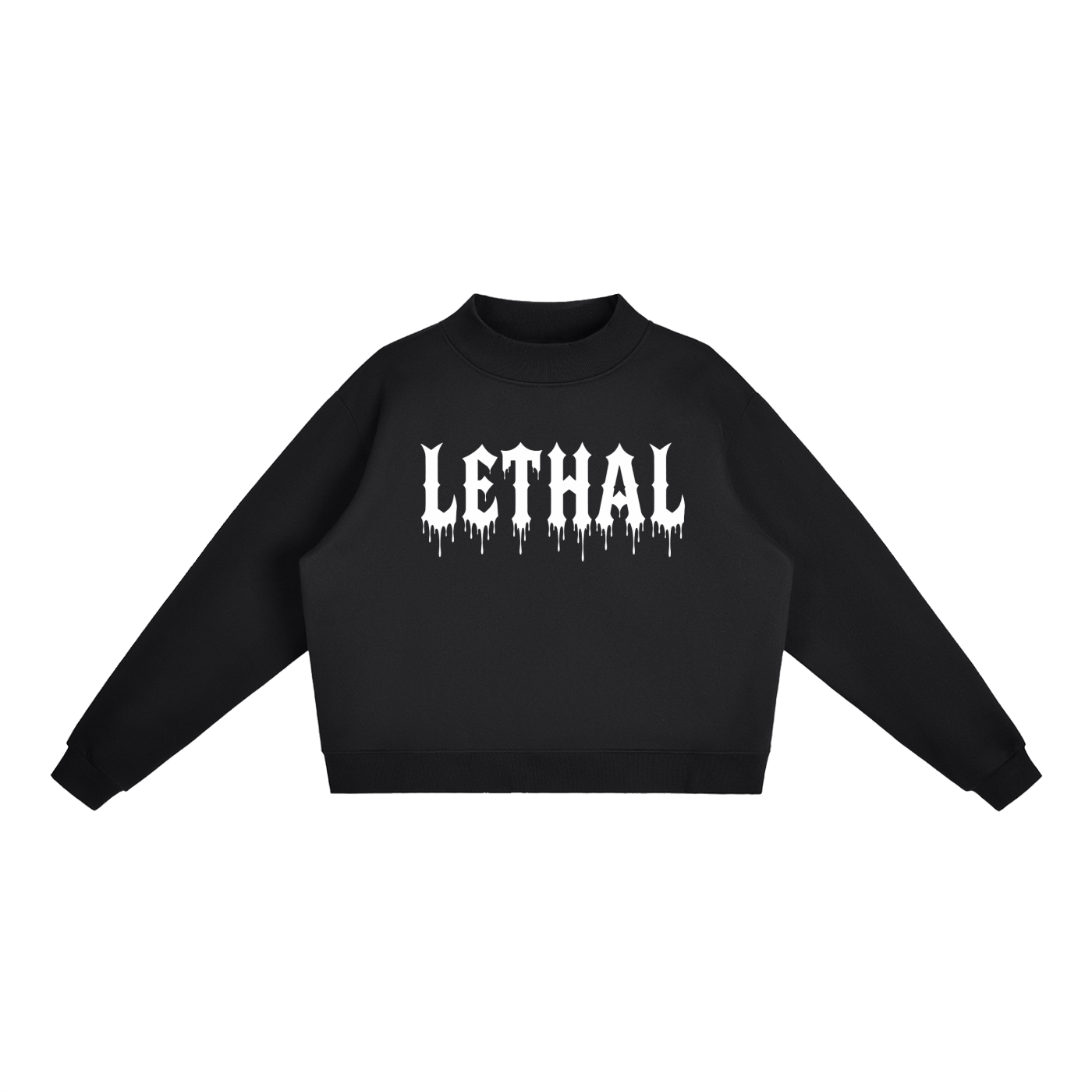 Essential Fleece Mock-Neck Crew Sweatshirt