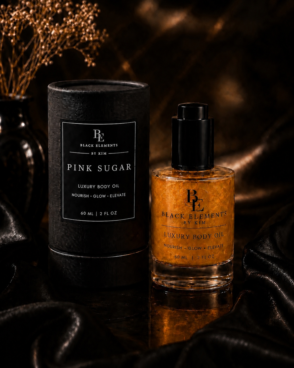 Black Elements by Kim Pink Sugar Luxury Body Oil