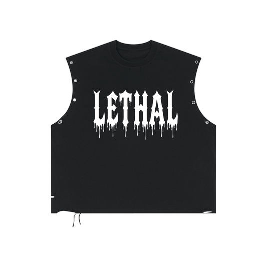 Distressed Grommet Eyelet Tank Top
