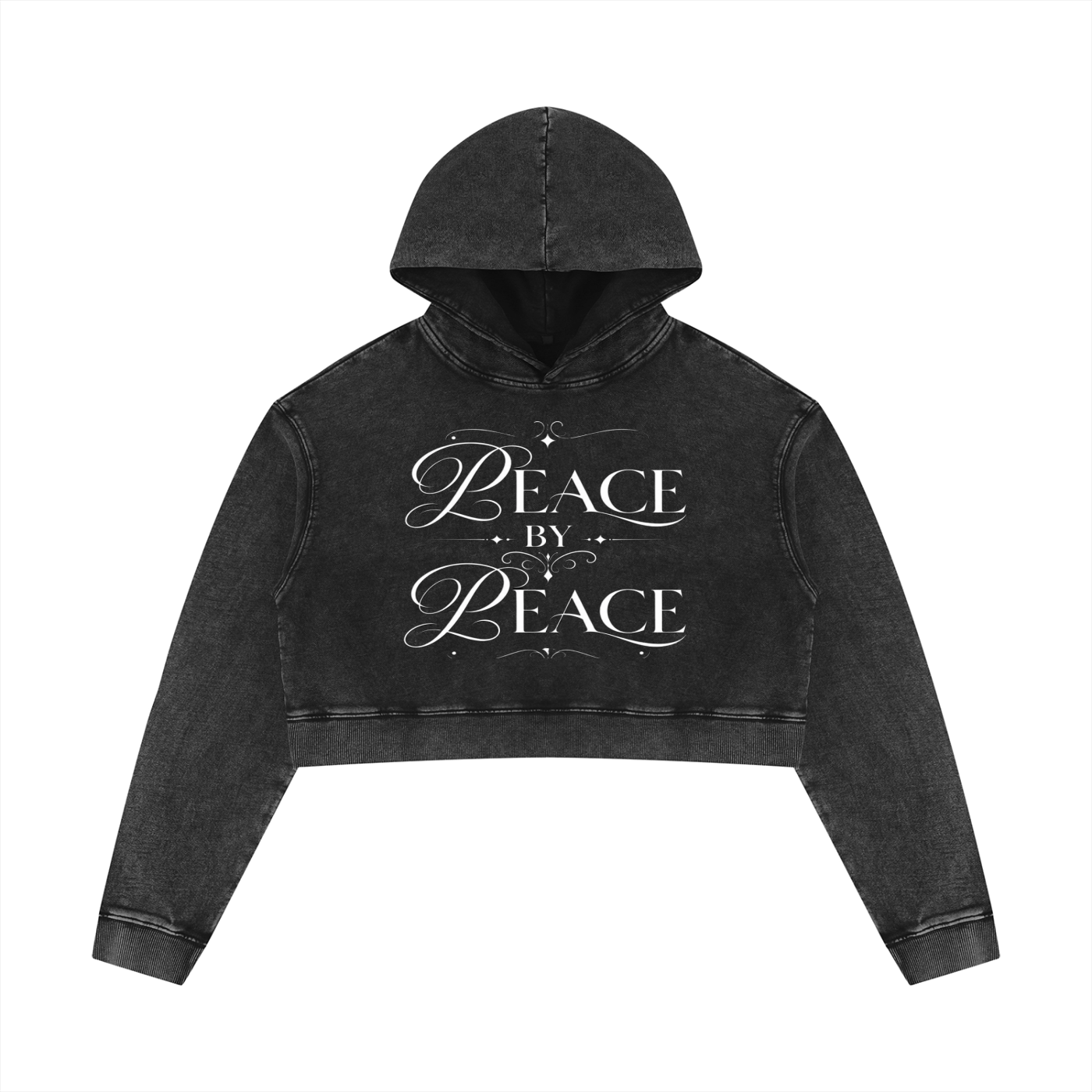 Women’s Mineral Washed Crop Hoodie