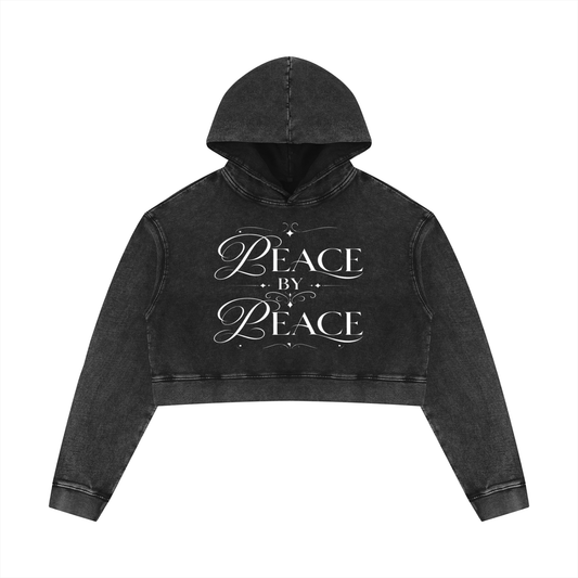Women’s Mineral Washed Crop Hoodie