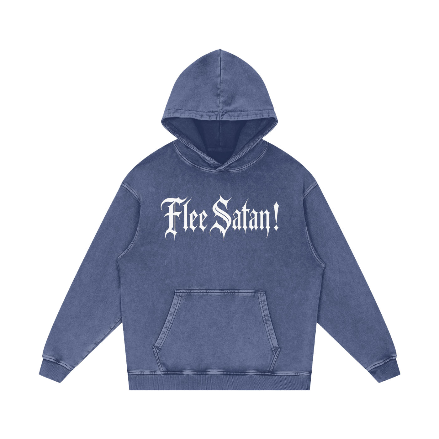 Snow Washed Loose Cotton Hoodie